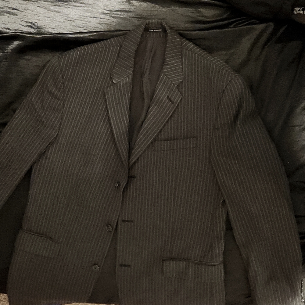 40r Calvin Klein Pinstripe Suit Jacket Blazer
